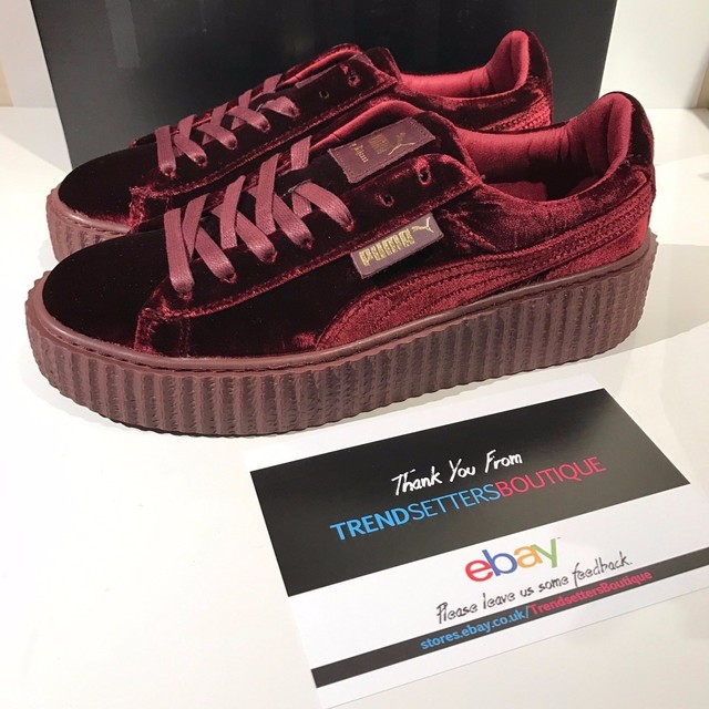 fenty creepers maroon
