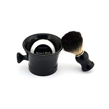 Ceramic Shaving Soap Bowl Kit For Men, Pure Badger Shaving Brush, Shaving Cre...