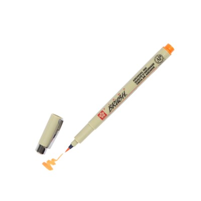 XSDK-BR-05 Sakura Pigma Brush Marker Pen, Orange Ink, Pack of 3