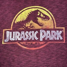 T-shirt enfant logo film en détresse Jurassic Park taille L T Rex design graphique