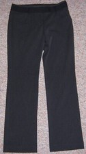 EXPRESS Gray Editor Straight Leg Dress Pants with Black Trim Size 6 Inseam 33