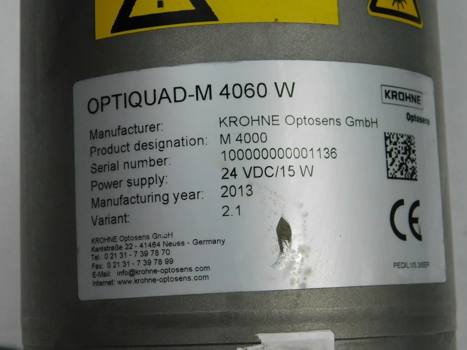 Krohne Optiquad-m 4060 W M 4000 24VDC/15W 2.1 Foto 3 de 4
