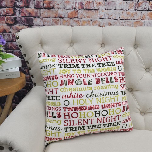 4x Throw PILLOW COVER Christmas Decorative Xmas Double-Sided Cushion Case 20x20" - Picture 161 of 180