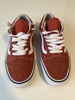 Vans Ward Unisex Red Suede Low Top Canvas Athletic Sneaker