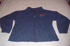 USA Olympic Jacket Coat Fleece Sweater Womans Mens Large Made in USA