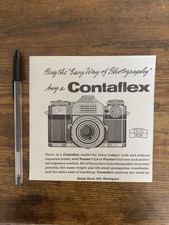 1959 Contaflex Camera Zeiss Ikon Vintage Print Ad Poster Original