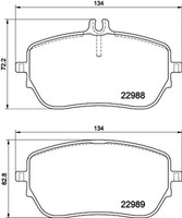 Hella Pagid Bremsbelagsatz Scheibenbremse 8DB 355 037-961 FüR Mercedes Klasse