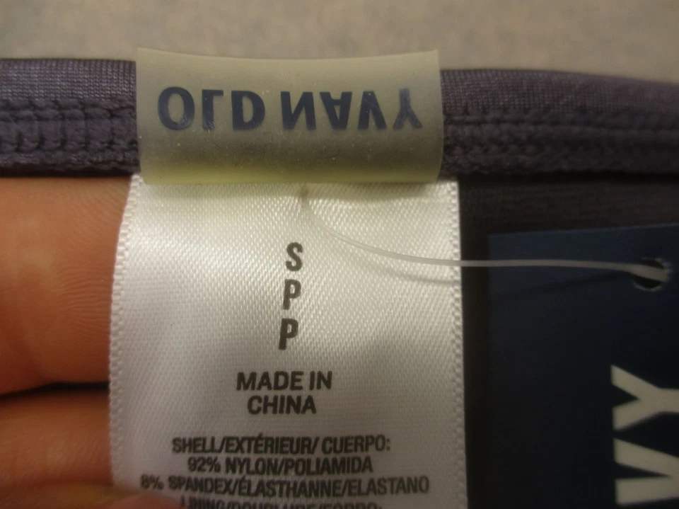 全新带标签 Old Navy S 码女式灰色弹力速干时尚 Cheeky 比基尼底部 1C — 第 4/4 张图片