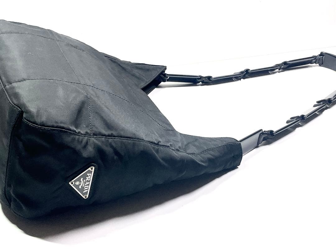 PRADA Nylon Black One Shoulder Triangular Semi - image 3