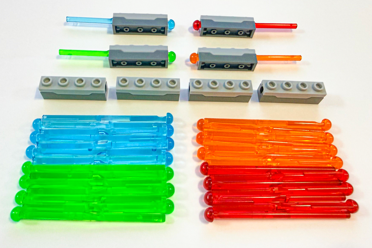 LEGO Parts and Pieces: Gray 1x4 Spring-Loaded Dart Shooter with