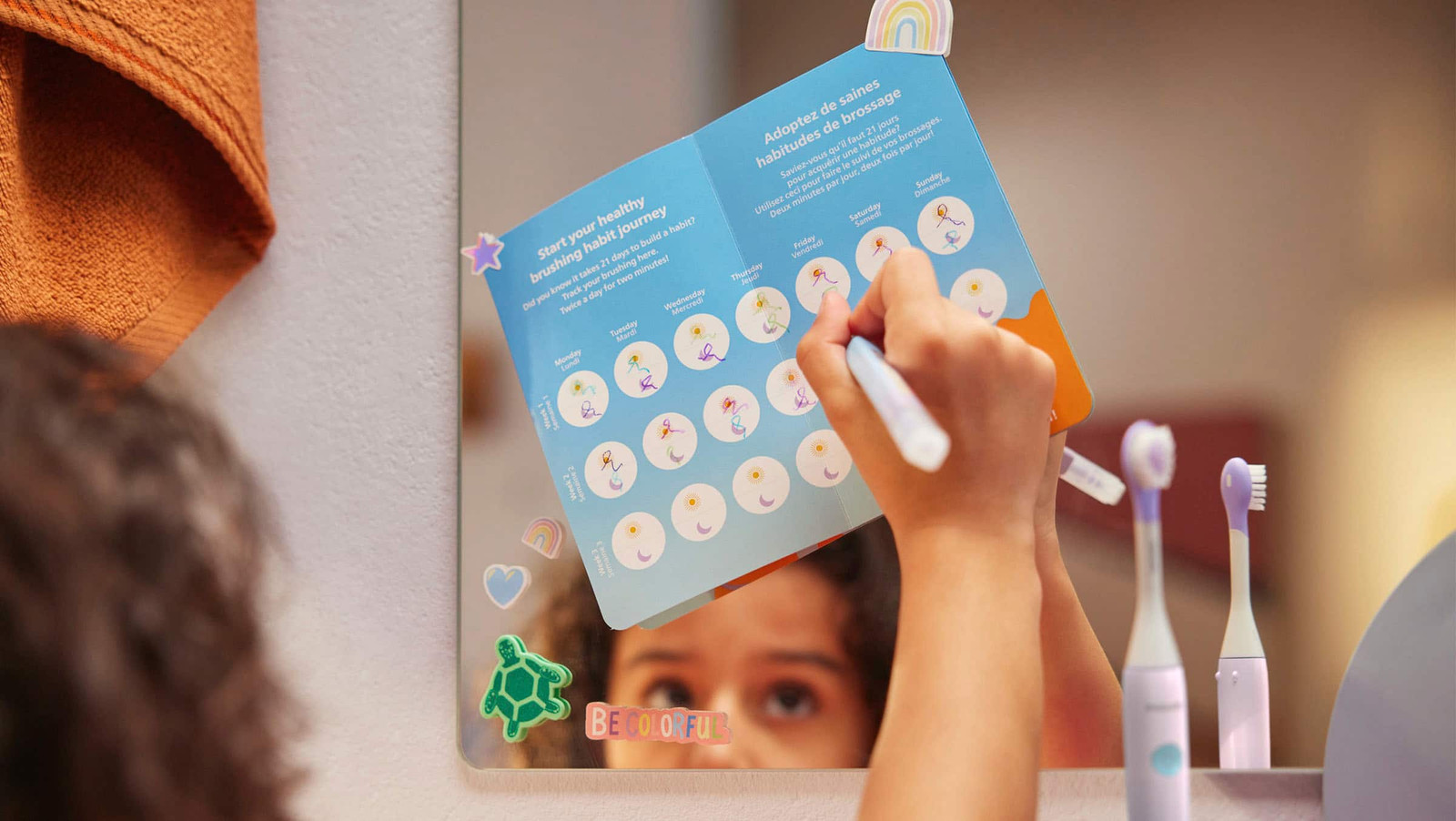 Зубная щетка Philips - One for Kids на батарейках - Градиентно-фиолетового цвета