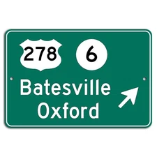 Batesville Oxford Highway Sign: Interstate 278