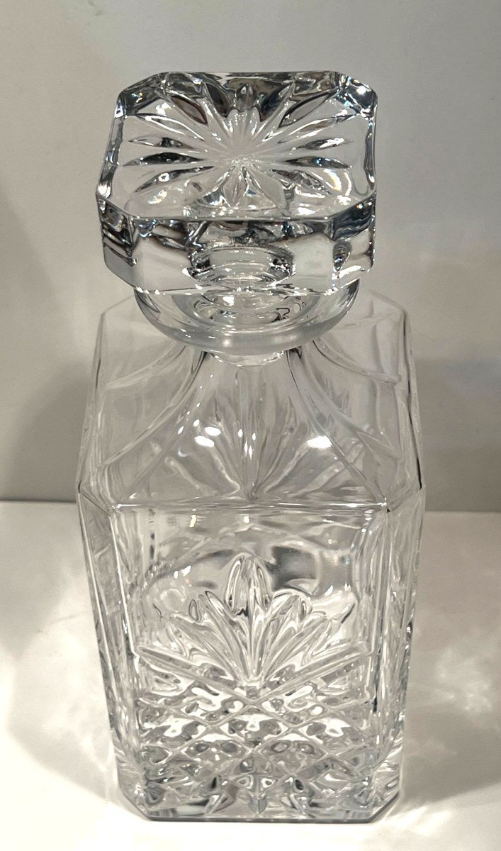 Vintage MCM Heavy Lead Crystal Decanter with Stopper MINT | eBay