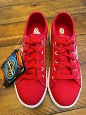 Heelys Pro 20 Red Canvas Wheeled Roller Skate Shoes HES10456 Size 6