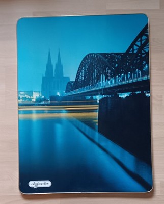 Agfacolor Agfa Werbeschild Fotodruck, ca.  60 x 80 cm. Köln am Rhein