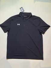 Under Armour Men  s Team Tech Polo Black Extra Large XL Loose Fit New With Tags