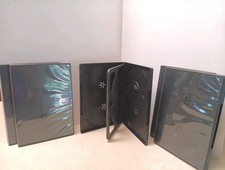 Dvd Replacement Case Lot Of 5 Premium Media Storage Black 6 Disc Media Cases