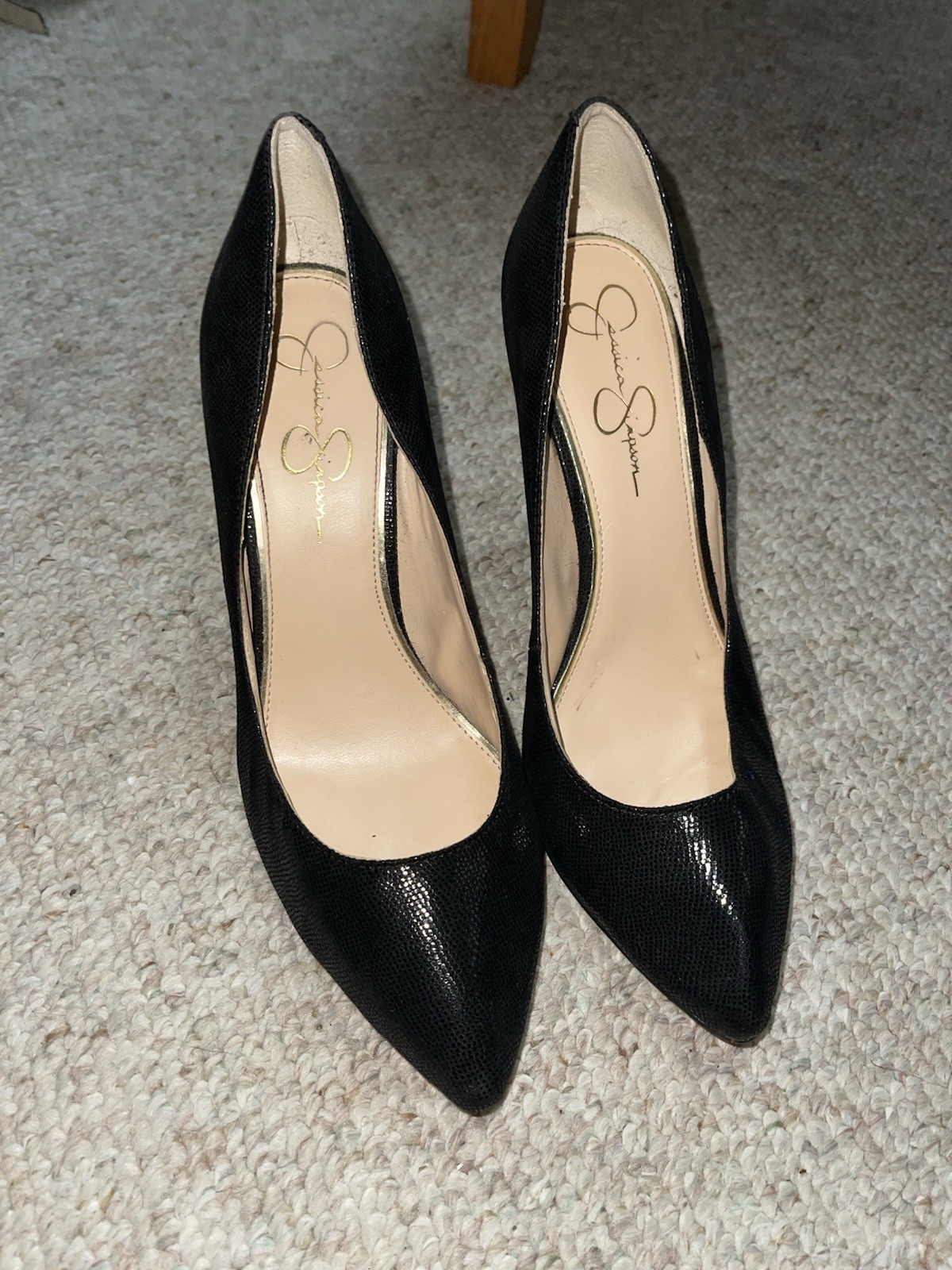 Jessica Simpson Black Patent Leather Heels Size 10 Women’s