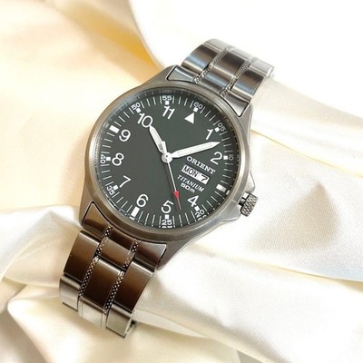 ORIENT UG0V-C0 Watch Quartz Titanium Gunmetal 3.6x3.6cm 19.5cm Mens