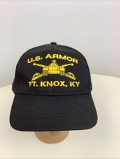 Vintage US Armor Ft. Fort Knox Hat Cap SnapBack Army Made In USA Eagle Crest