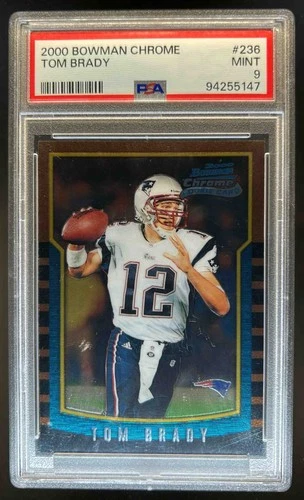 2000 Bowman Chrome Tom Brady Rookie RC #236 Patriots PSA 9
