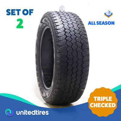 Set of (2) Used 255/60R20 Goodyear Wrangler All-Terrain Adventure LR - 6.5/32