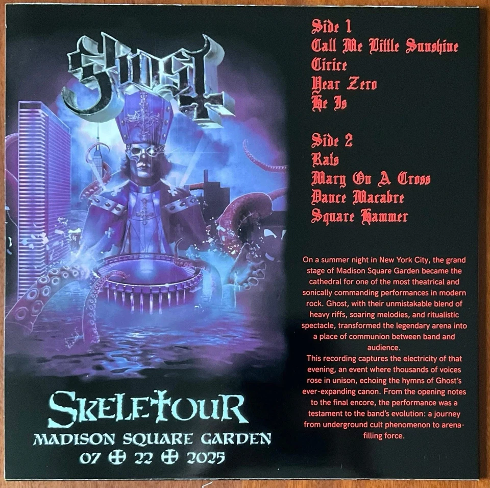 Ghost Madison Square Garden Sealed Limited Edition Vinyl LP Coloured & Numbered - Image 2 of 4