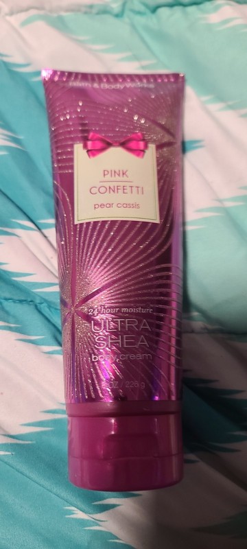  BATH & BODY WORKS PINK CONFETTI ULTRA SHEA BODY CREAM 8 OZ