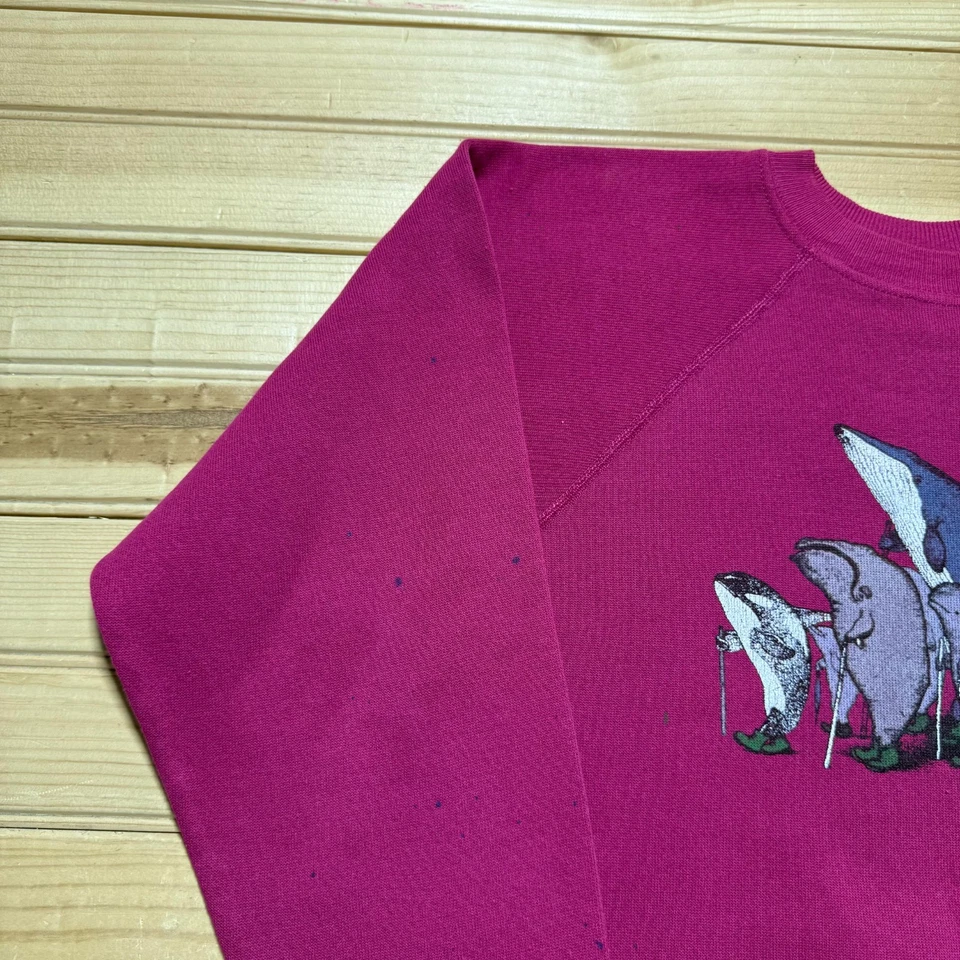 Sudadera De Colección Años 90 Greenpeace Ballenas Orca Delfín Cuello Redondo Hecha en EE. UU. - Pequeña Foto 3 de 4