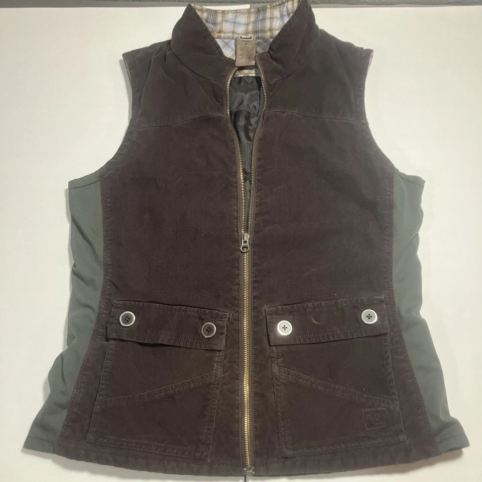REI Co-op Riverstone Corduroy Vest Womens Sz Size Medium Full Zip - Image 3 of 4