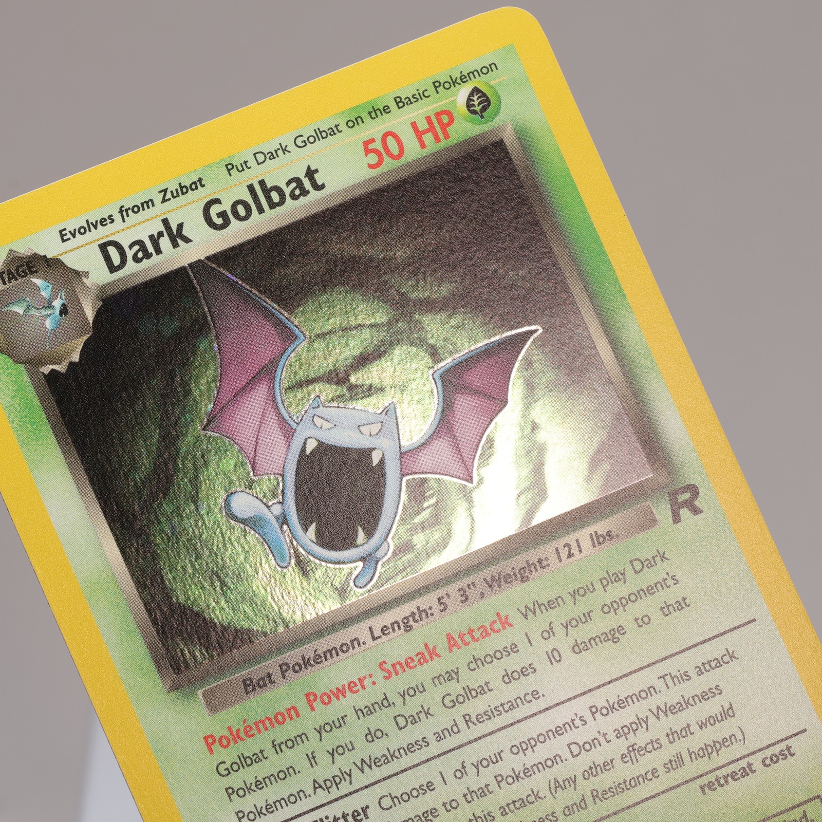 Pokemon TCG - Dark Golbat 7/82 Team Rocket Holo Rare  WOTC 1999 - EXC/NM Indent