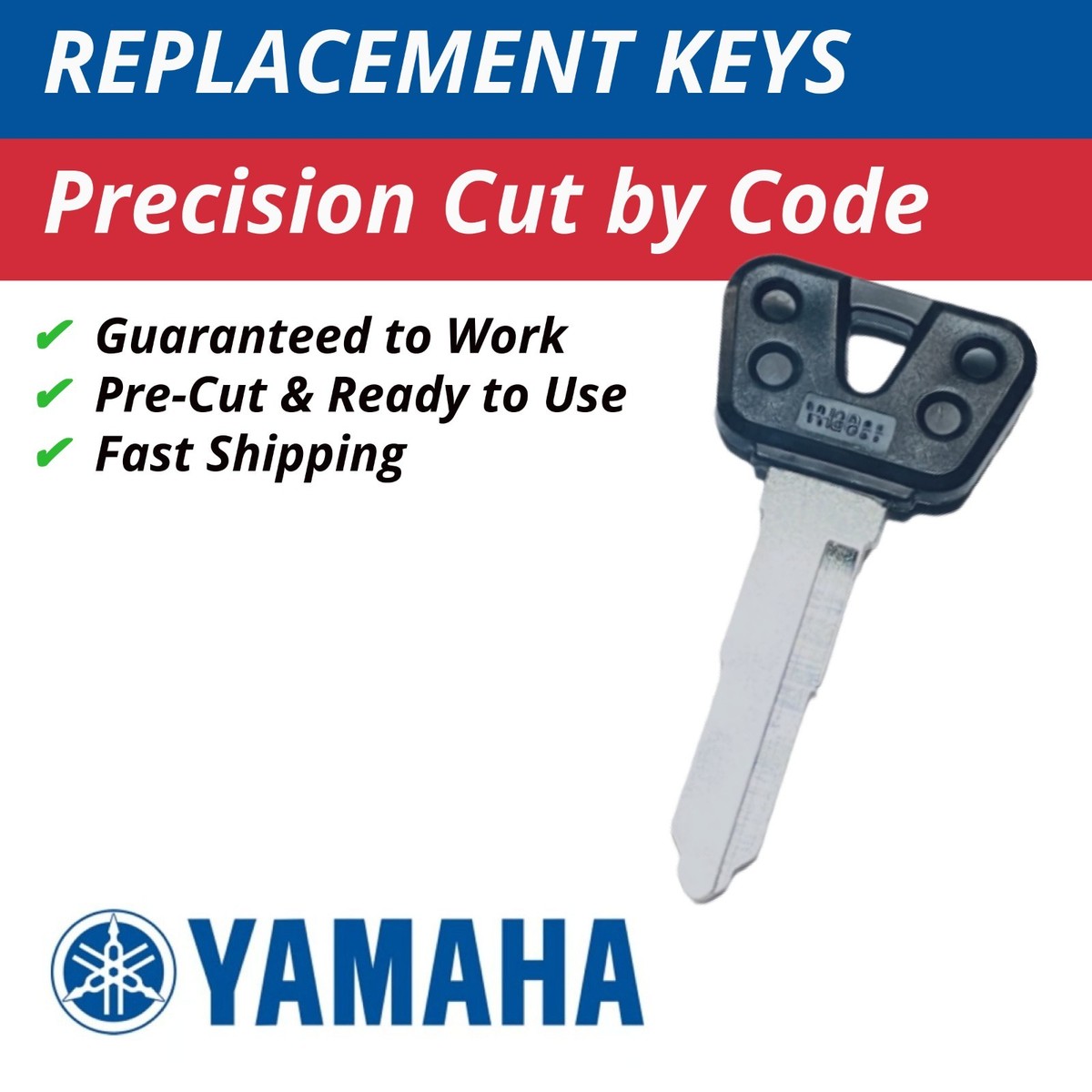 Yamaha Motorcycle Scooter ATV Ignition Key Cut to Code Replacement
