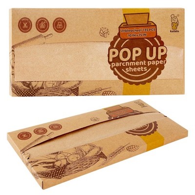 135Pcs 45 gsm Pop-Up Parchment Paper Sheets, Heavy Duty  Non-stick,10x15 In P...