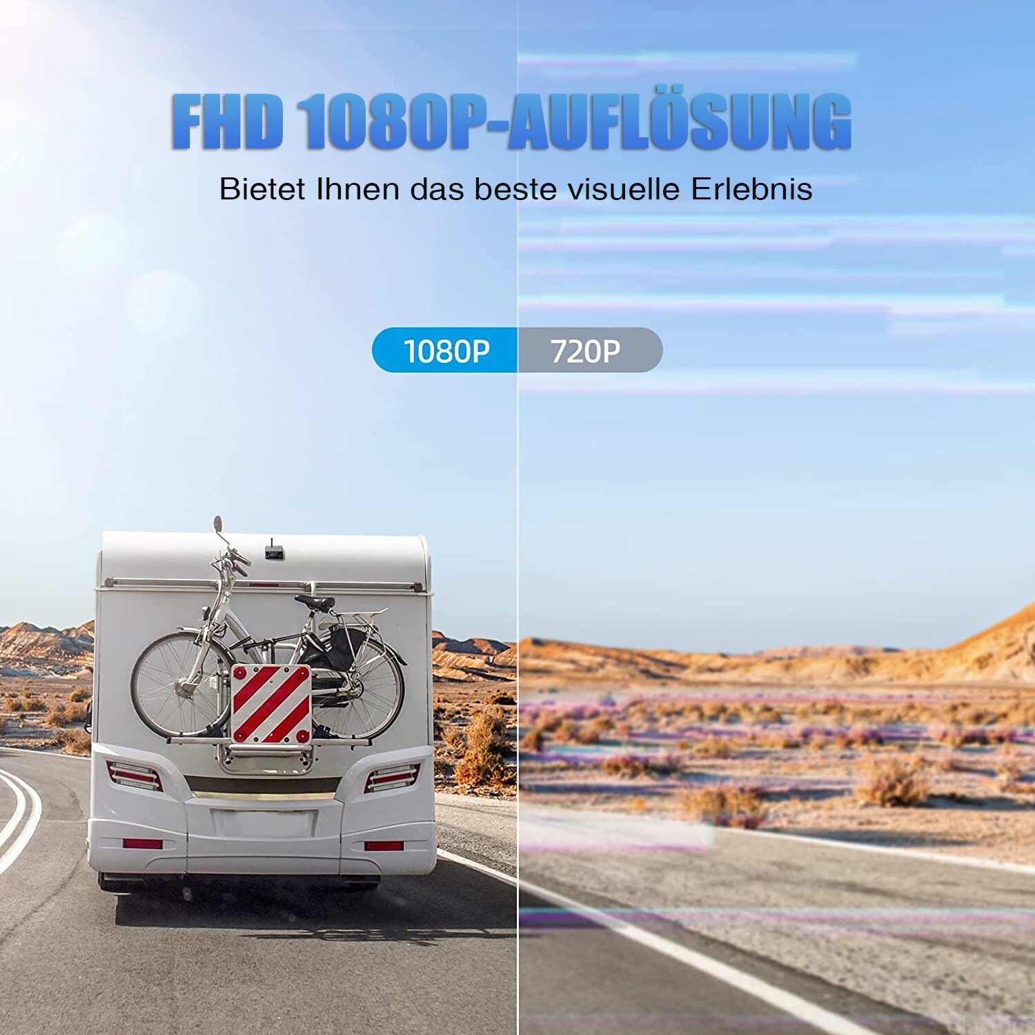 Telecamera posteriore solare per camper e camion foto 6