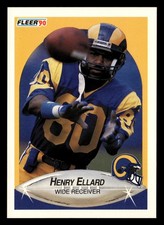 Henry Ellard 1990 Fleer #35 Los Angeles Rams FOOTBALL *075