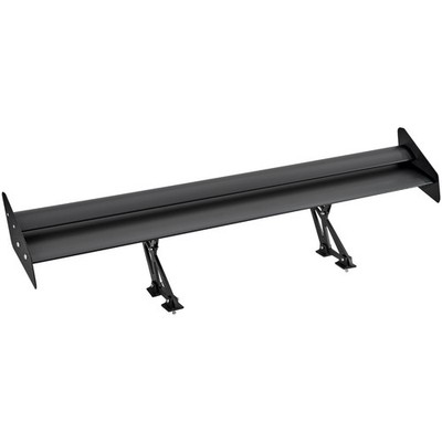 53.1'' Double Deck Adjustable Lightweight Aluminum Rear Spoiler Wing Black