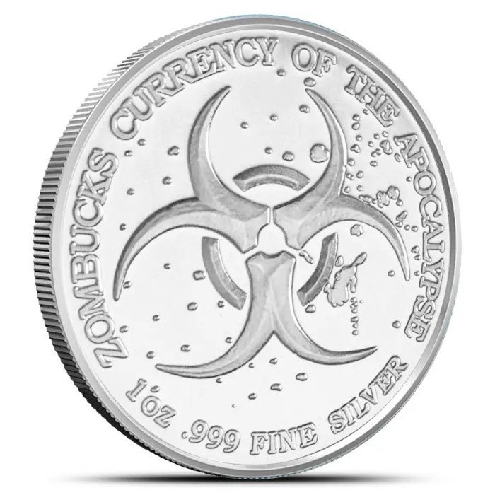 2024 (2027) Zombucks World Killerrand BU 1 oz 0.999 Silver Round