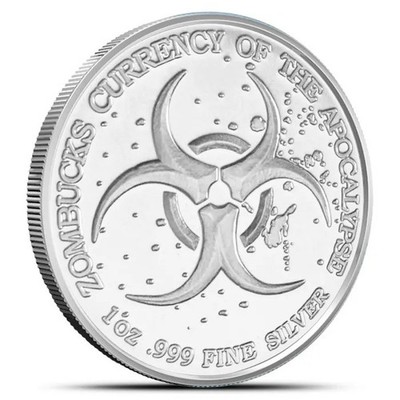 2024 (2027) Zombucks World Killerrand BU 1 oz 0.999 Silver Round
