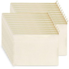 9x7'' Canvas Pouch with Zipper Bulk, 20 pcs Multipurpose Large Cotton Canvas ...