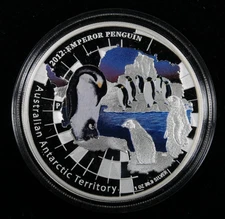 2012P $1 Australia 1oz Silver Emperor Penguin Proof