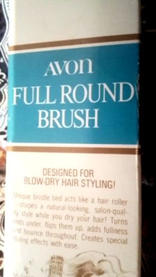 VTG Avon Yellow Full Round Brush 8 1/4 display picture 2