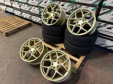 VW Golf CADDY Edition 45 XT1 19” Alloy Wheels 5x112 Gold + TYRES
