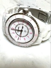 Chanel Women Watch Vintage Pink 1200 Ultra Ceramic es VHTF Designer Collection P