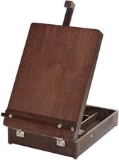 KINGART Adjustable Wood Table Sketchbox Easel...