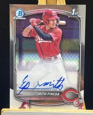 2025 Bowman Chrome Esmith Pineda 1st Prospect Auto #CPA-EP Reds