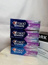 Crest 3D White Advanced Radiant Mint Toothpaste - Enamel Safe Whitening, 4 Pack