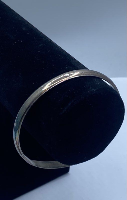 Sterling Silver Solid Bangle Bracelet 20g - image 2