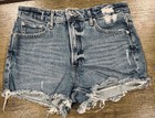 Free Assembly Womens Distressed Denim Jean Shorts Medium Wash Blue Size 10 — photo 1