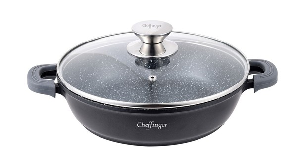 Servierpfanne Ø28Cm Schmorpfanne Bratpfanne Aluguss FüR Alle Herdarten-image