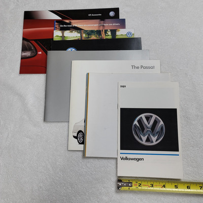 Lot of 8 VW Volkswagen Car Dealer Sales Brochures - Passat, Jetta, Golf, Cabrio